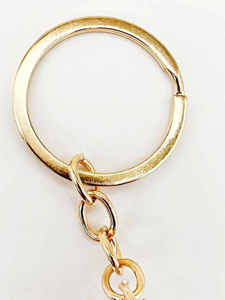 Star Crystal Keychain - Gold Plated Key Ring with Diamond Inside | Stylish and Elegant Accessory