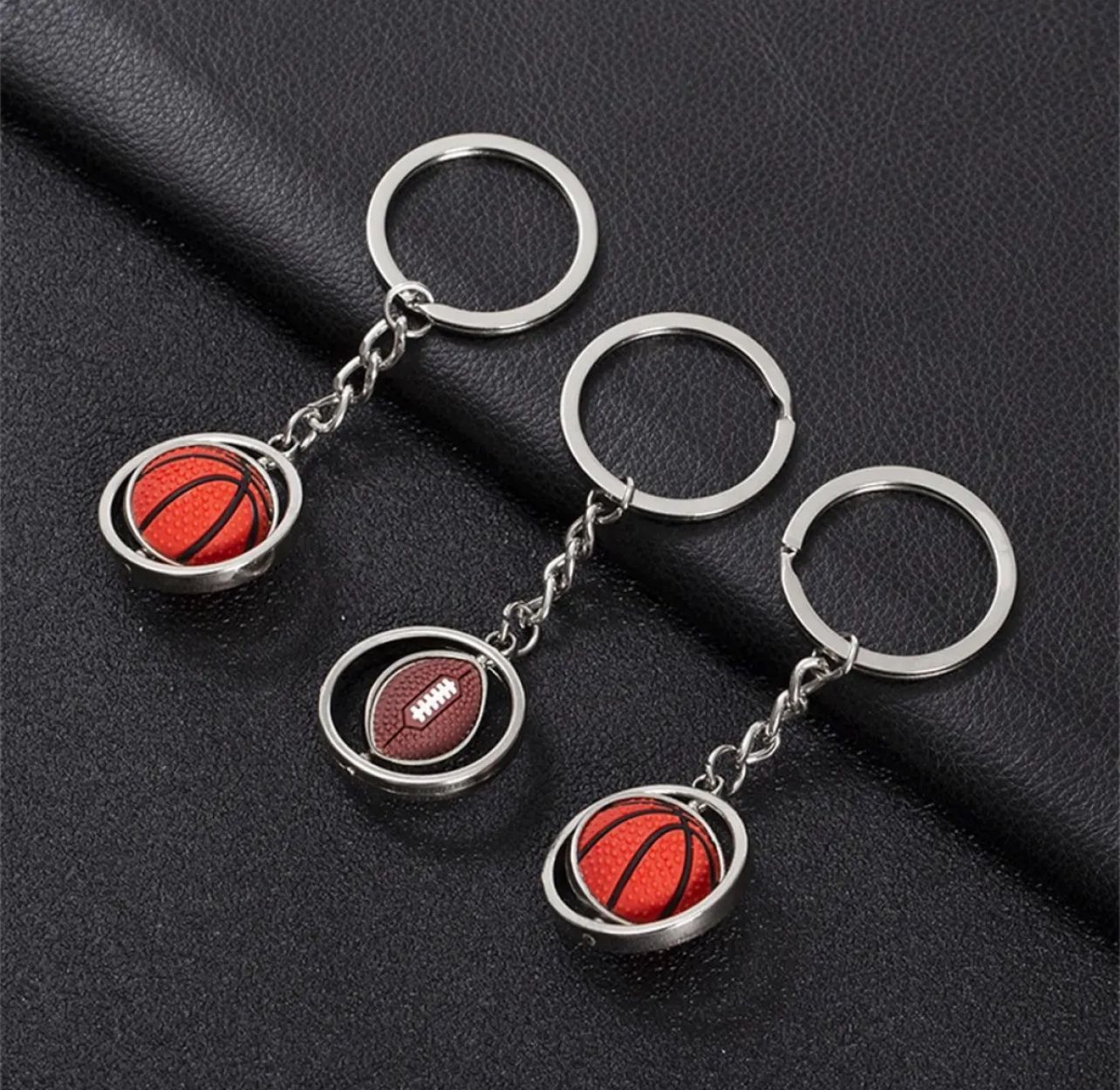 Sports Ball Keychain Set - Basketball, Soccer, and Baseball Key Rings | Fun and Durable Sports Accessories